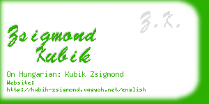 zsigmond kubik business card